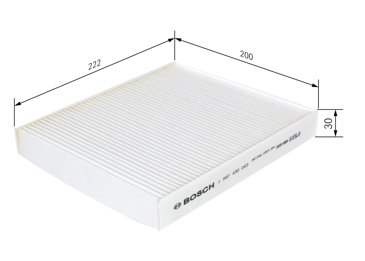 Filtre, air de l'habitacle BOSCH 1 987 432 053
