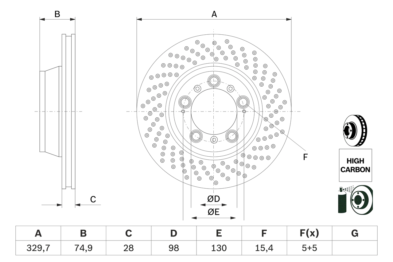 Disque de frein BOSCH 0 986 479 582