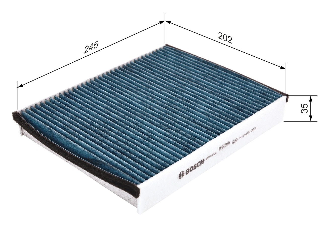 Filtre, air de l'habitacle BOSCH 0 986 628 538