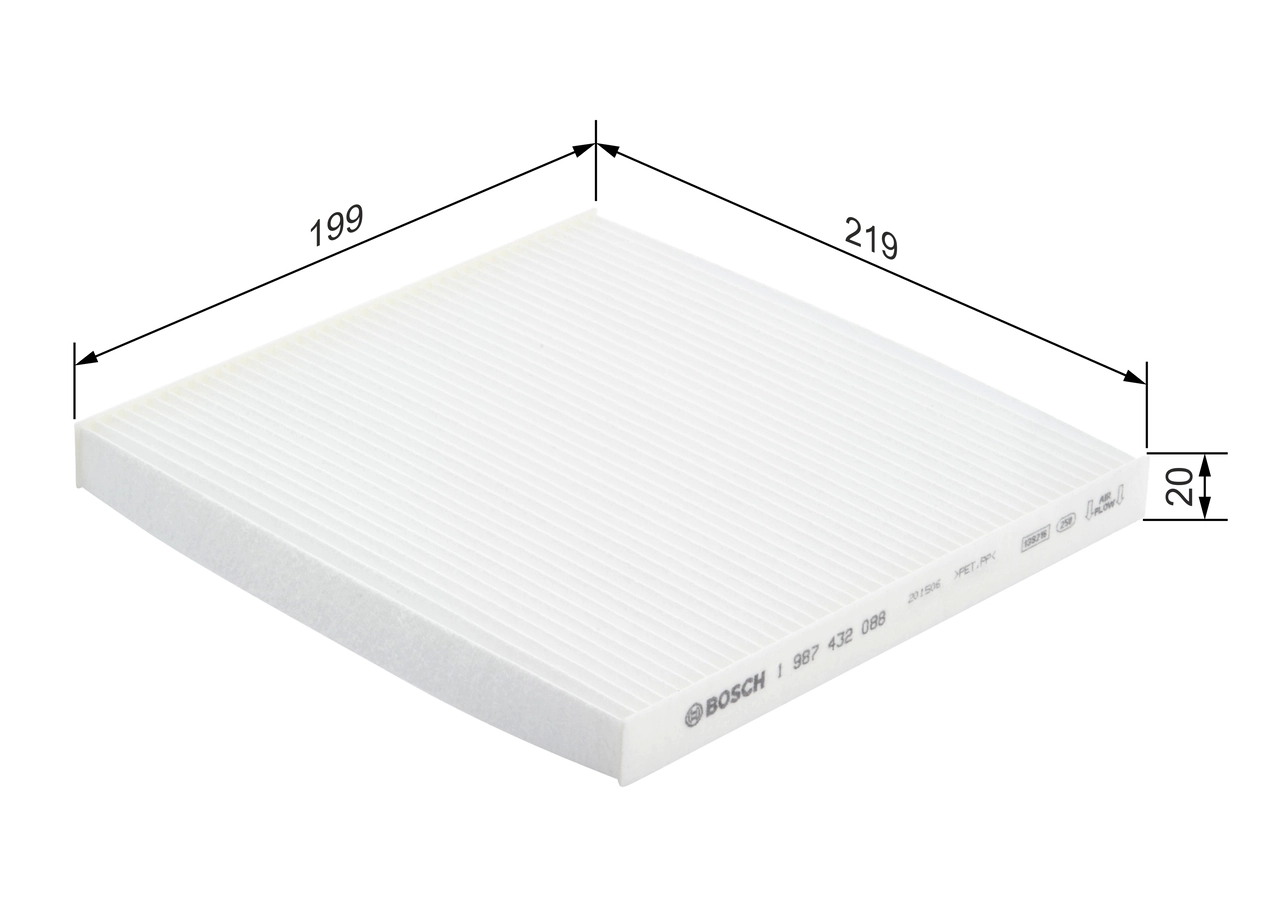 Filtre, air de l'habitacle BOSCH 1 987 432 088