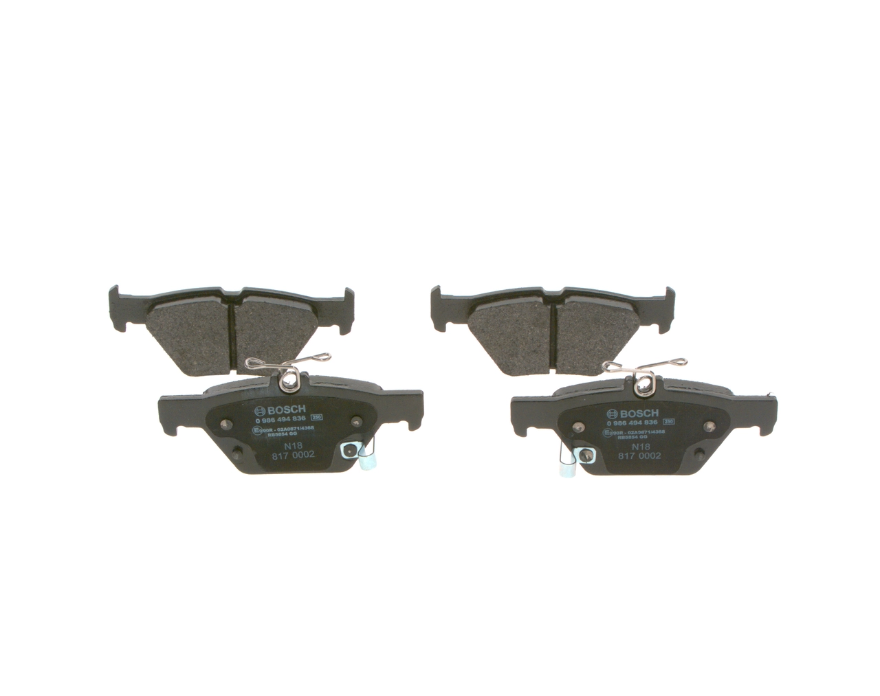 BOSCH 0986494836 — Гальмівні колодки, дискові