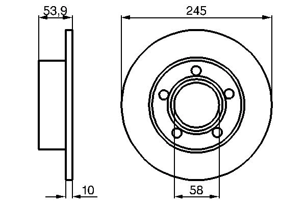 BOSCH 0 986 478 461 — Гальмівний диск
