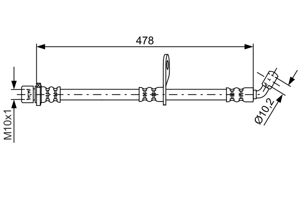 Flexible de frein BOSCH 1 987 481 815