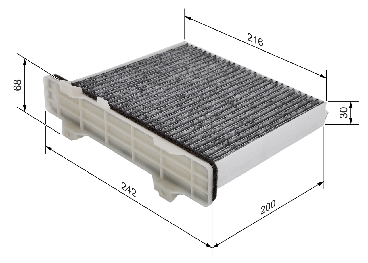Filtre, air de l'habitacle BOSCH 1 987 432 498