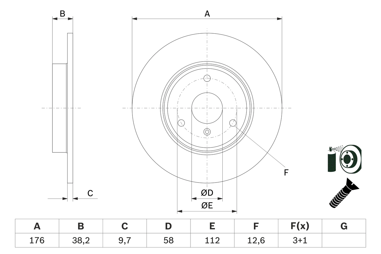 Disque de frein BOSCH 0 986 479 E74