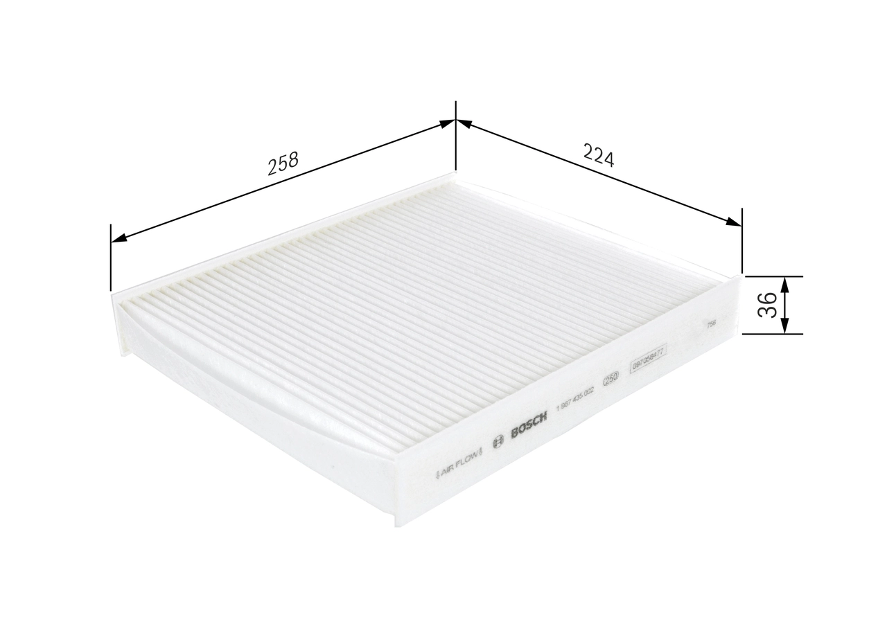 Filtre, air de l'habitacle BOSCH 1 987 435 002