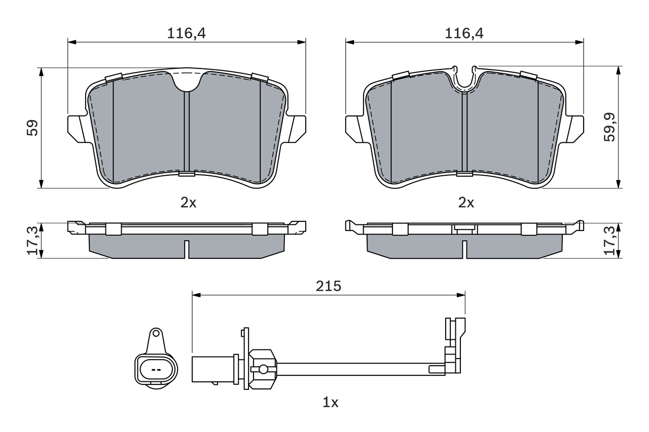 Kit de plaquettes de frein, frein a disque
