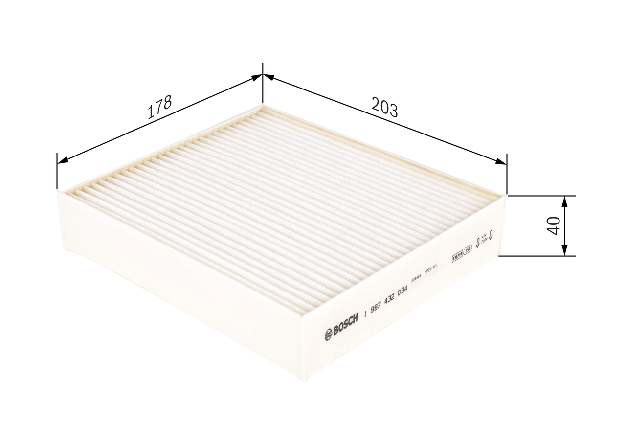 Filtre, air de l'habitacle BOSCH 1 987 432 034