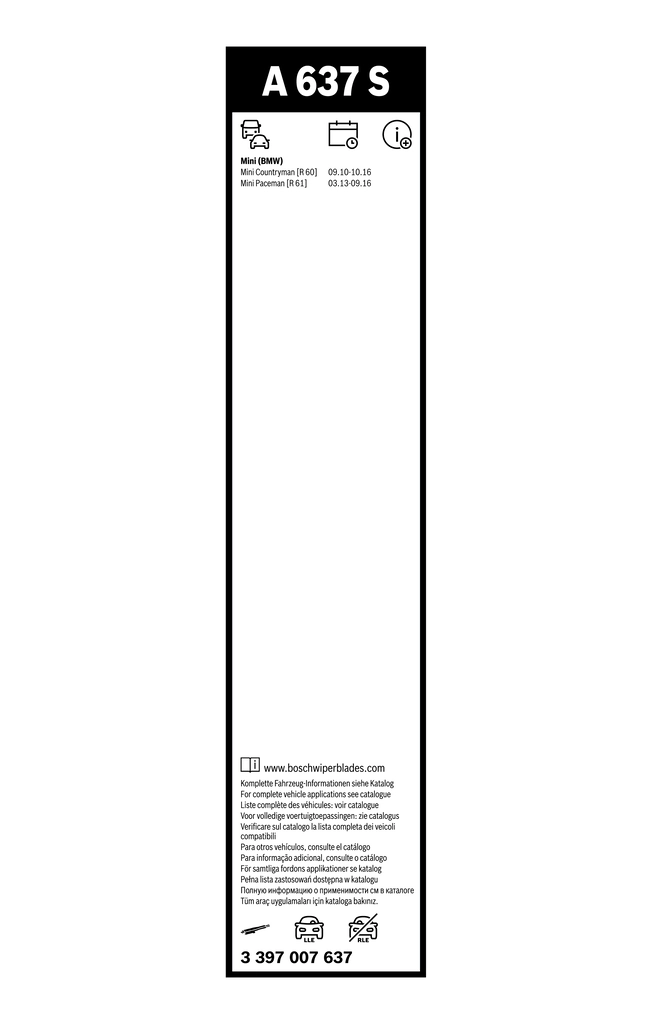 BOSCH 3 397 007 637 — Щітка склоочисника