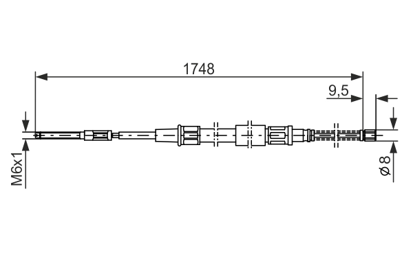 BOSCH 1 987 477 046 — Трос ручного гальма