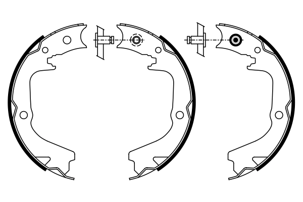 Jeu de mâchoires de frein, frein de stationnement BOSCH 0 986 487 932