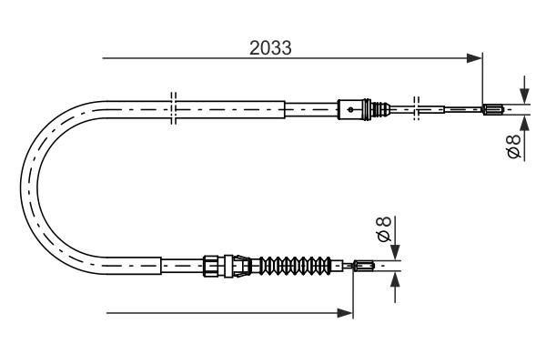 BOSCH 1 987 482 190 — Трос ручного гальма