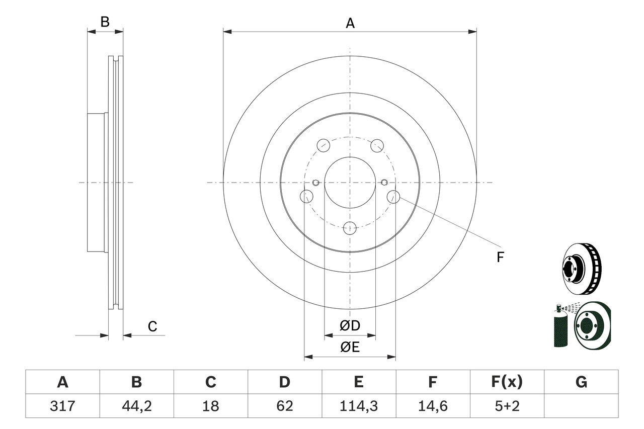 Disque de frein BOSCH 0 986 479 H19