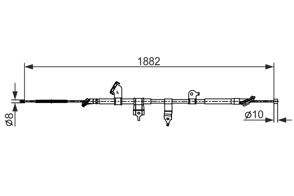 BOSCH 1 987 482 567 — Трос ручного гальма