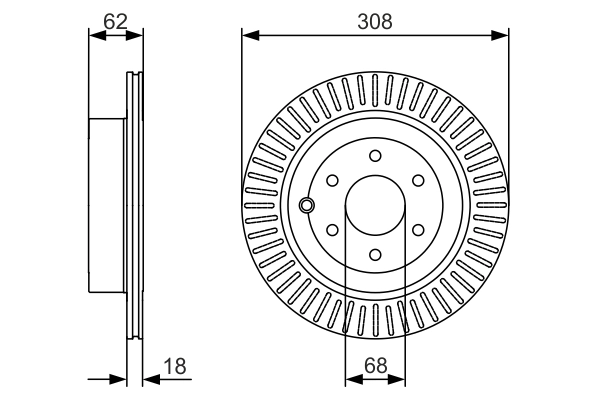 BOSCH 0 986 479 533 — Диск гальмівний