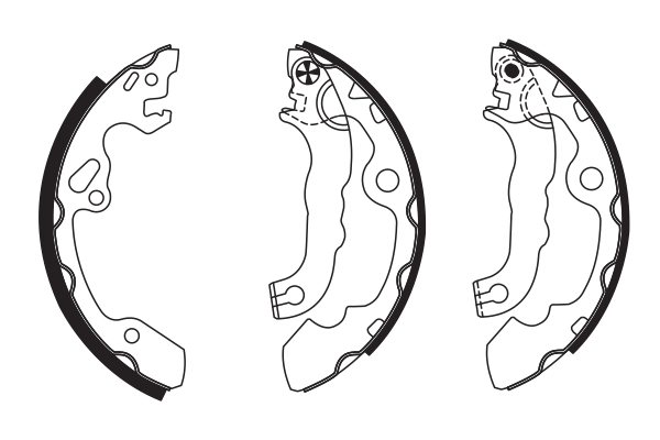 Jeu de mâchoires de frein BOSCH 0 986 487 633