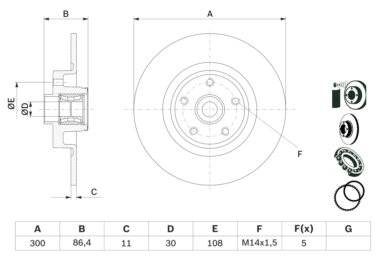 Disque de frein BOSCH 0 986 479 276