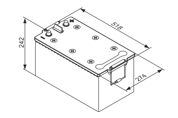 Batterie de démarrage BOSCH 0 092 TA0 800