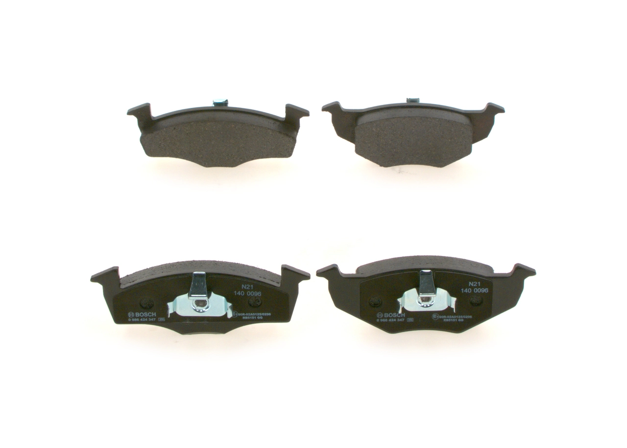 Kit de plaquettes de frein, frein à disque BOSCH 0 986 424 347
