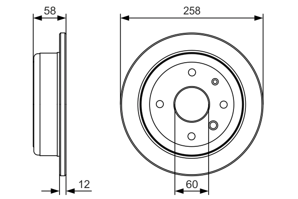 BOSCH 0 986 479 T52 — Гальмівний диск