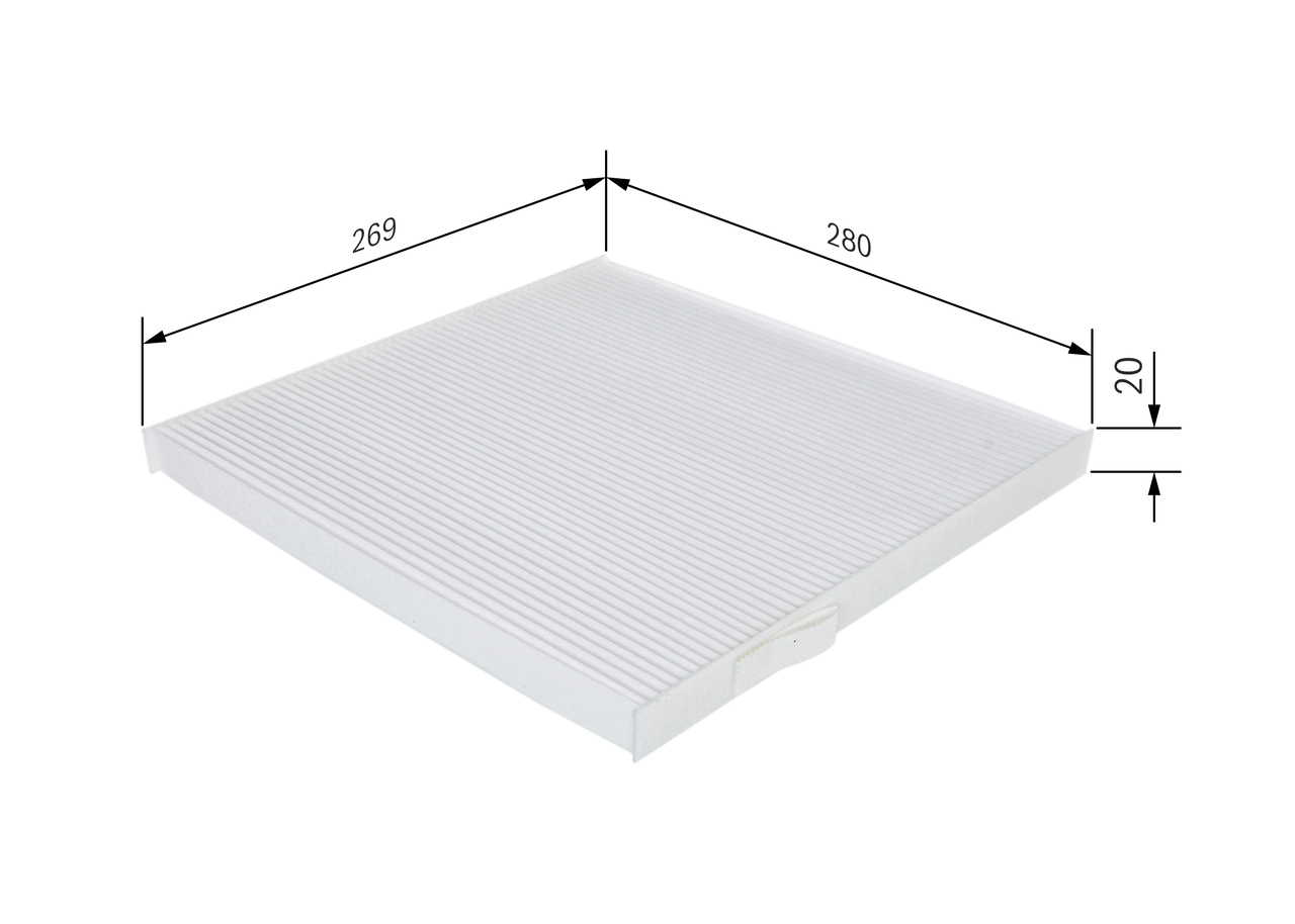 Filtre, air de l'habitacle BOSCH 1 987 432 237