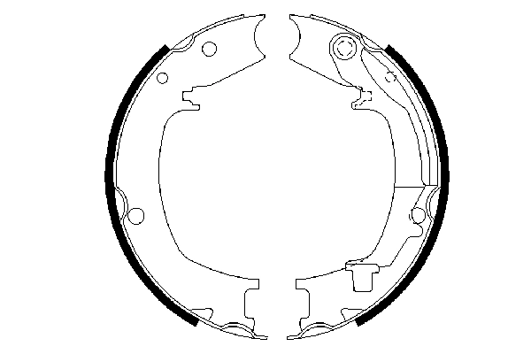 Jeu de mâchoires de frein, frein de stationnement BOSCH 0 986 487 711
