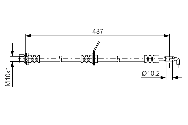 Flexible de frein BOSCH 1 987 481 634