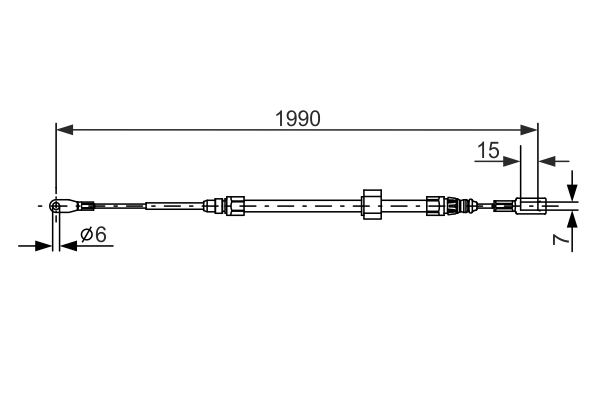 BOSCH 1 987 477 854 — Трос ручного гальма