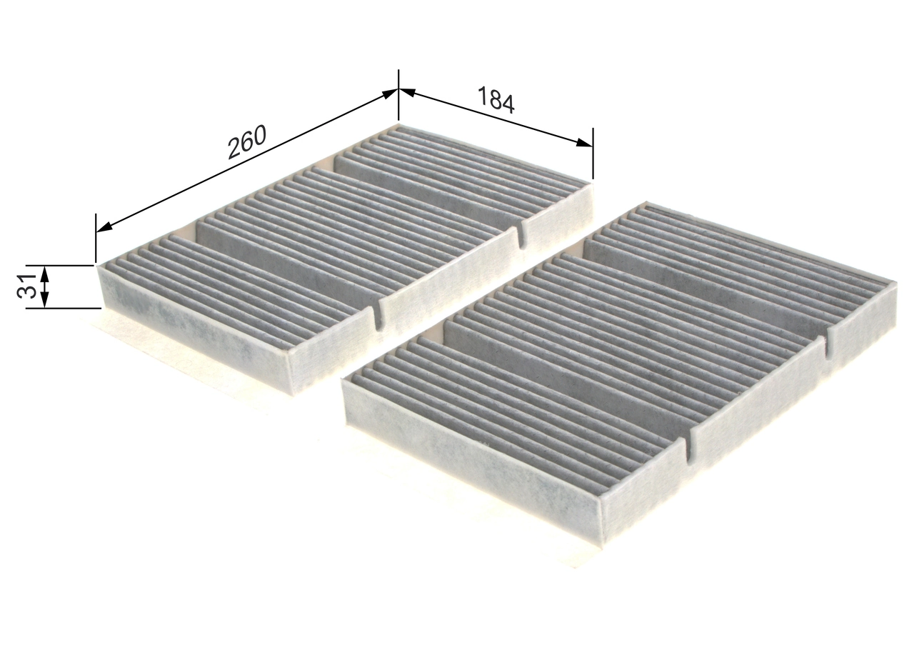 Filtre, air de l'habitacle BOSCH 1 987 435 546