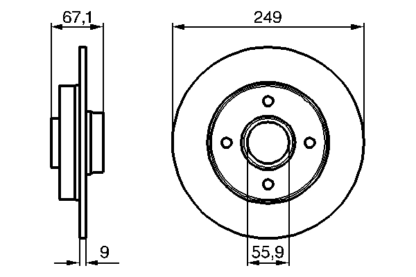 Disque de frein BOSCH 0 986 479 219