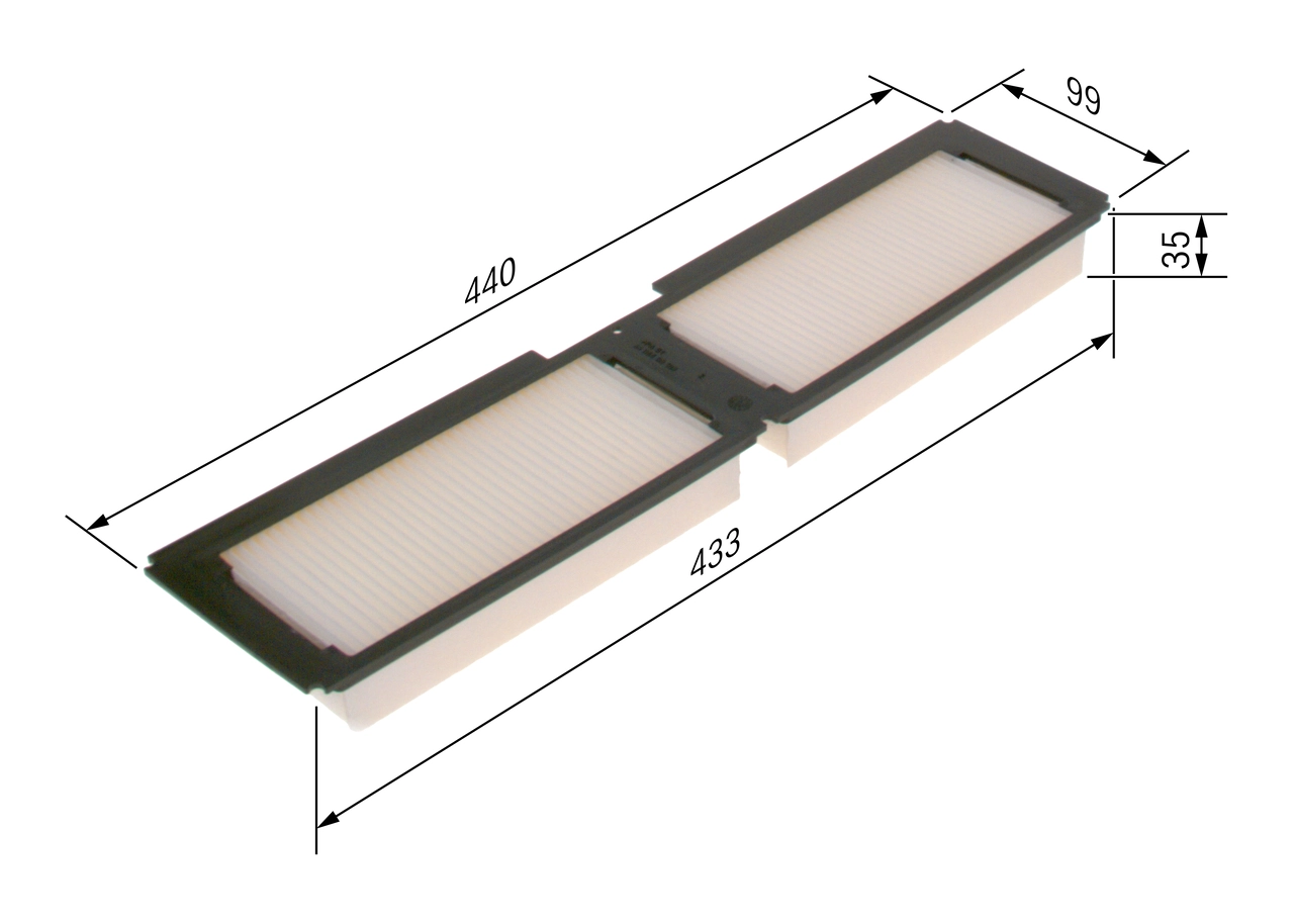 Filtre, air de l'habitacle BOSCH 1 987 431 165