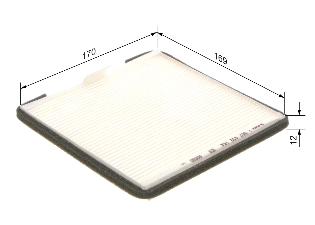 Filtre, air de l'habitacle BOSCH 1 987 432 164