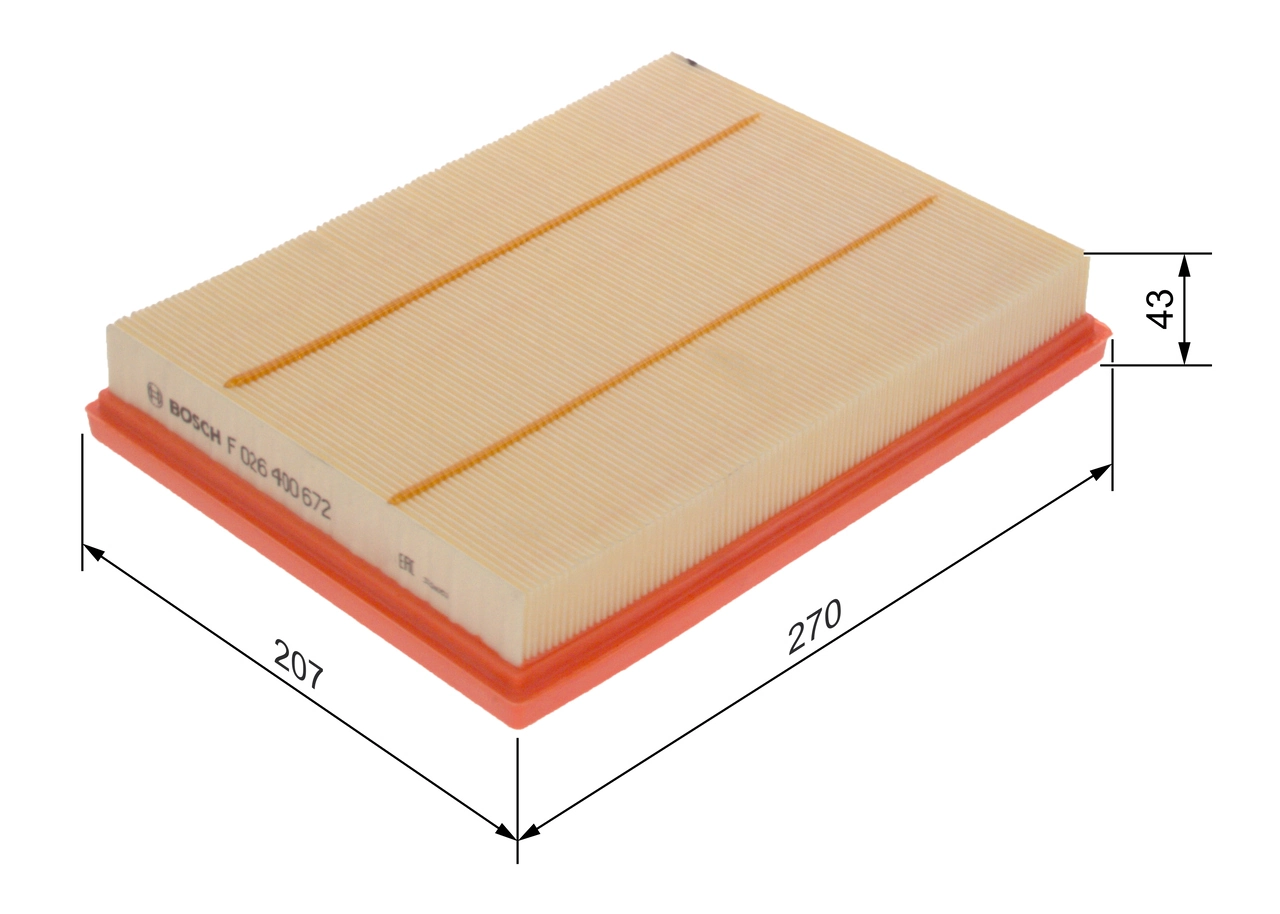 Filtre à air BOSCH F 026 400 672