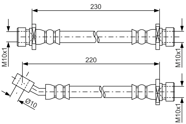 Flexible de frein BOSCH 1 987 481 800