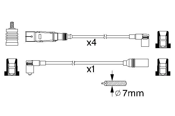 Kit de câbles d'allumage BOSCH 0 986 356 355