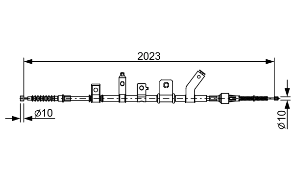BOSCH 1 987 482 515 — Трос ручного гальма