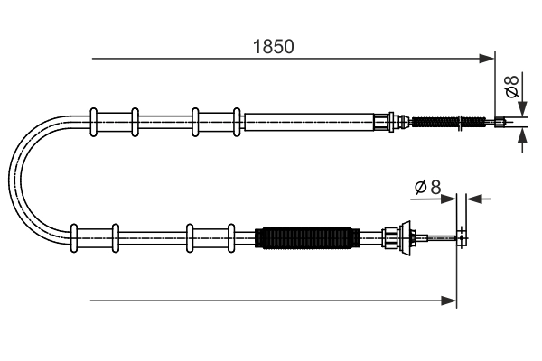 BOSCH 1 987 482 592 — Трос ручного гальма