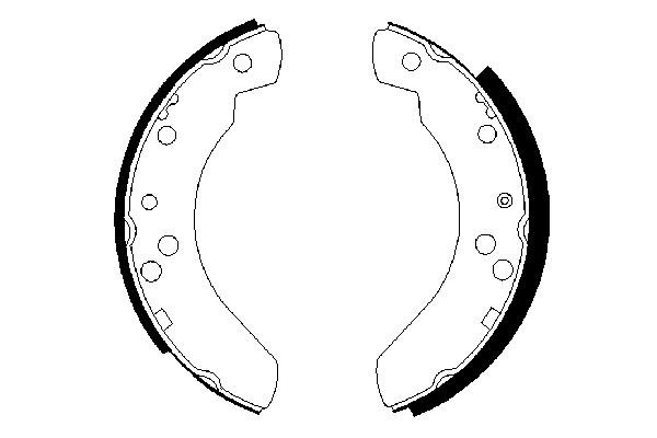 Jeu de mâchoires de frein BOSCH 0 986 487 242