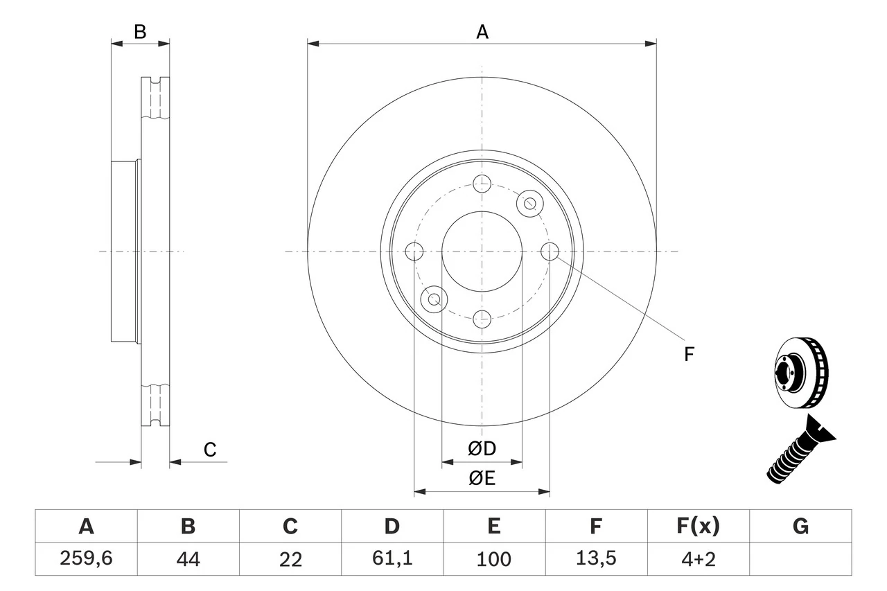 Disque de frein BOSCH 0 986 479 B73