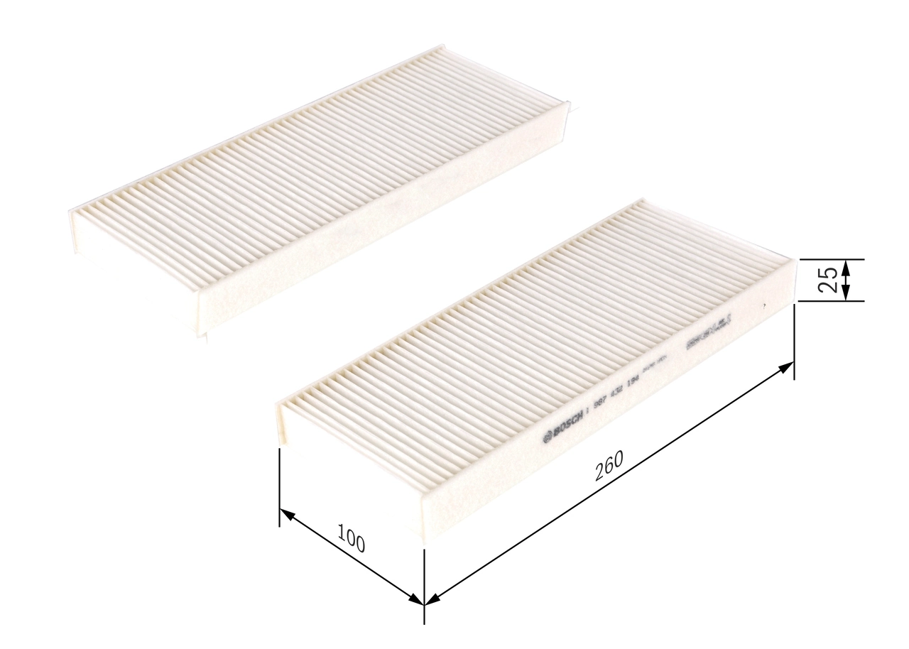 Filtre, air de l'habitacle BOSCH 1 987 432 194