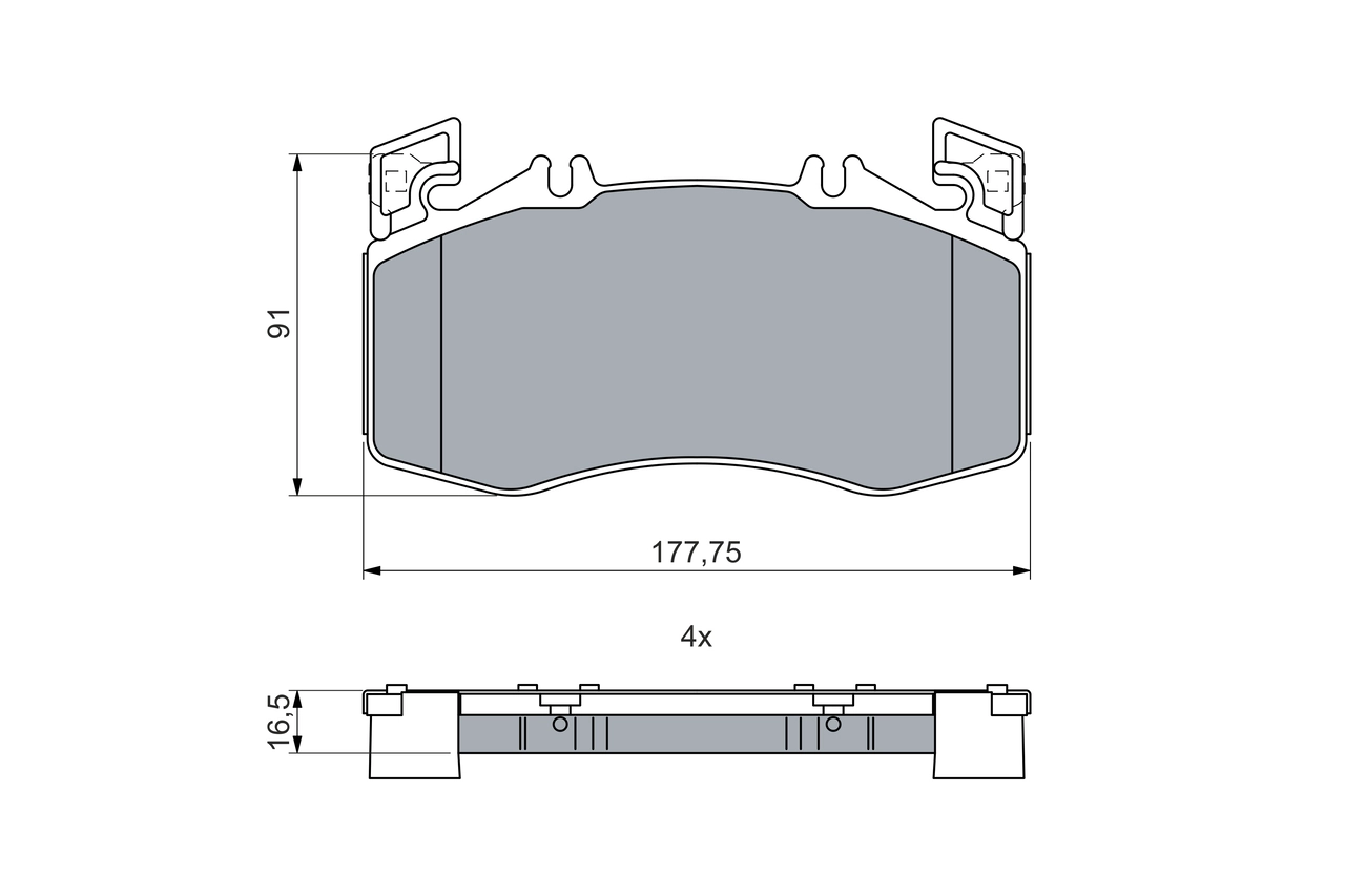 Kit de plaquettes de frein, frein à disque BOSCH 0 986 460 024