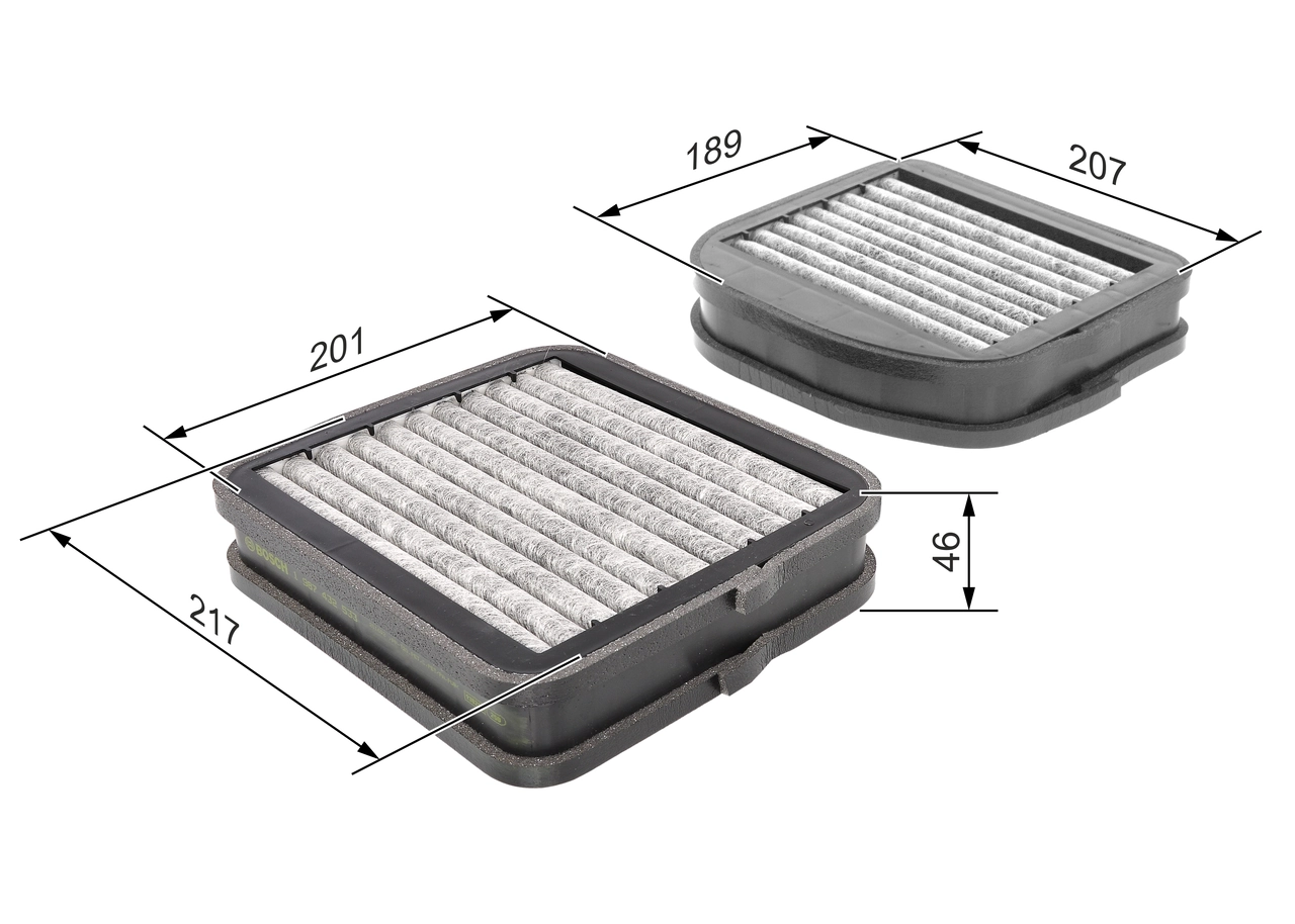 Filtre, air de l'habitacle BOSCH 1 987 432 533