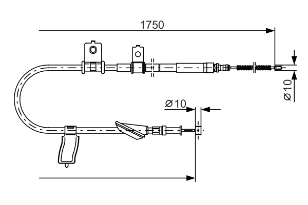 Трос ручного гальма BOSCH 1 987 482 351 для Subaru Legacy V/IV, Outback
