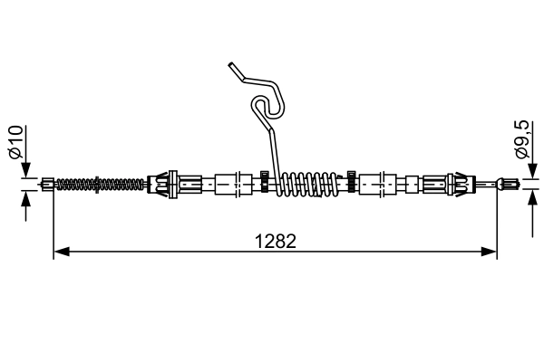 BOSCH 1 987 482 462 — Трос ручного гальма