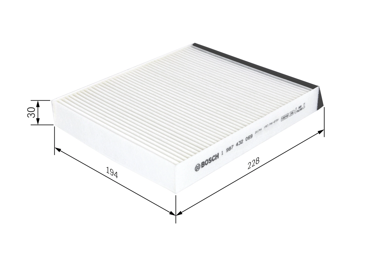 Filtre, air de l'habitacle BOSCH 1 987 432 069
