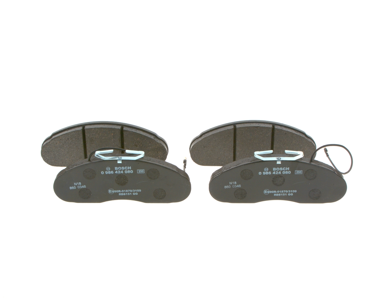 Kit de plaquettes de frein, frein à disque BOSCH 0 986 424 080