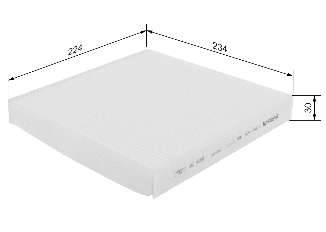 Filtre, air de l'habitacle BOSCH 1 987 432 166