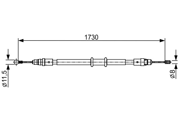 BOSCH 1 987 482 549 — Трос ручного гальма