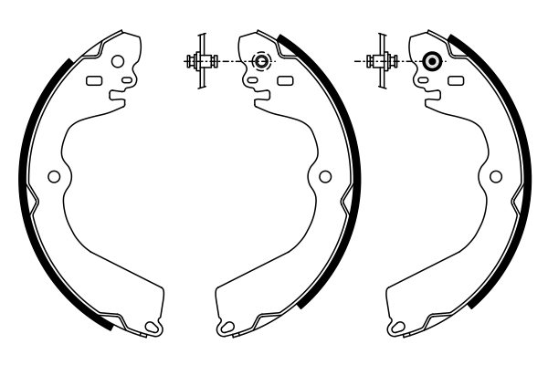Jeu de mâchoires de frein BOSCH 0 986 487 928