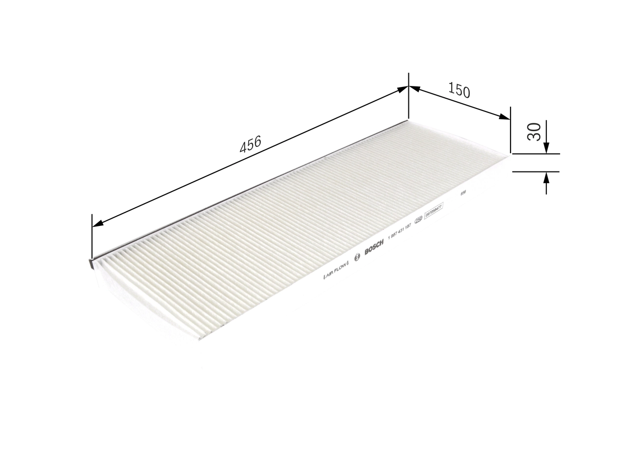 Filtre, air de l'habitacle BOSCH 1 987 431 187